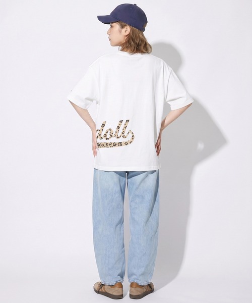 BABYDOLL（ベビードール）の「親子お揃い ビッグチアロゴTシャツ 1780A（Tシャツ/カットソー・メンズ・レッド/オフホワイト・ユニセックスS/ユニセックスXL/ユニセックスL/ユニセックスM）」の6枚目の写真