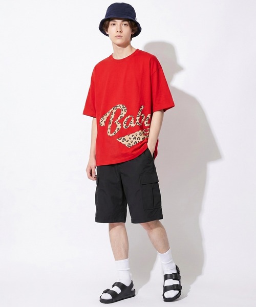 BABYDOLL（ベビードール）の「親子お揃い ビッグチアロゴTシャツ 1780A（Tシャツ/カットソー・メンズ・レッド/オフホワイト・ユニセックスS/ユニセックスXL/ユニセックスL/ユニセックスM）」の10枚目の写真