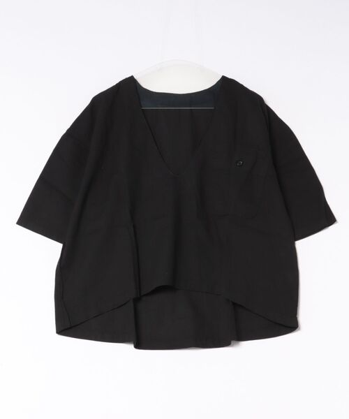 RCD(アールシーディー)の「麻綿Vネックシャツプルオーバー(シャツ/ブラウス・レディース・ベージュ/ブラック・4L~5L/LL~3L/M-L)」の18枚目の写真
