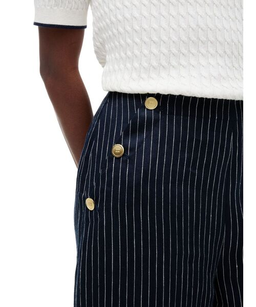 TOMMY HILFIGER(トミーヒルフィガー)の「リネン混ストライプ柄ワイドパンツ(その他パンツ・レディース・ブルー・34inch/32inch/36inch)」の6枚目の写真