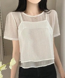 2枚セットTシャツ【韓国ファッション】
