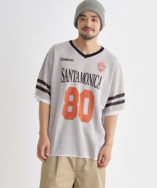 Refurbish(リファービッシュ)の「サマーニットTシャツ(ニット/セーター・メンズ・ライトグレー/グレー/イエロー系その他/ブラック/グリーン・06/05/03/04)」の3枚目の写真