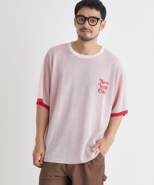 Refurbish(リファービッシュ)の「サマーニットTシャツ(ニット/セーター・メンズ・ライトグレー/グレー/イエロー系その他/ブラック/グリーン・06/05/03/04)」の1枚目の写真
