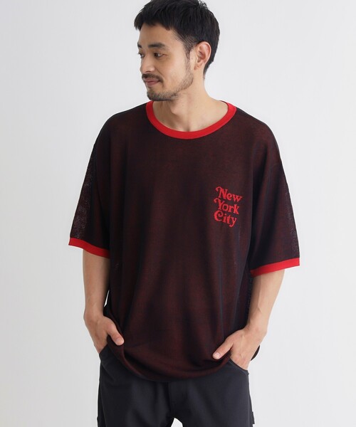 Refurbish(リファービッシュ)の「サマーニットTシャツ(ニット/セーター・メンズ・ライトグレー/グレー/イエロー系その他/ブラック/グリーン・06/05/03/04)」の2枚目の写真