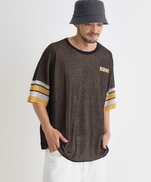Refurbish(リファービッシュ)の「サマーニットTシャツ(ニット/セーター・メンズ・ライトグレー/グレー/イエロー系その他/ブラック/グリーン・06/05/03/04)」の6枚目の写真