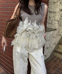 WILLFULLY（ウィルフリー）の「gradation frill no sleeve knit（ニット/セーター）」
