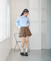 胸ポケットクロップドシャツ 長袖