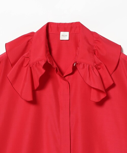 EFFE BEAMS(エッフェビームス)の「フリル カラー ブラウス(シャツ/ブラウス・レディース・レッド/ネイビー・ONE SIZE)」の4枚目の写真