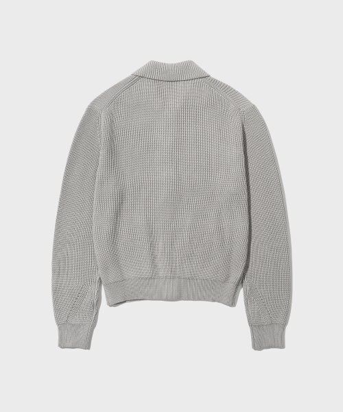 INTEMPOMOOD(インテンポムード)の「モノトーンフルジップニット_グレー(カーディガン/ボレロ・レディース・グレー・MEDIUM/LARGE/X-LARGE)」の3枚目の写真