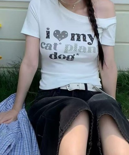 AsRiRe(アスリレイ)の「ハートロゴワンショルダーTシャツ(Tシャツ/カットソー・レディース・ホワイト・M)」の8枚目の写真