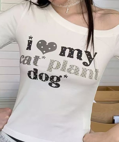 AsRiRe(アスリレイ)の「ハートロゴワンショルダーTシャツ(Tシャツ/カットソー・レディース・ホワイト・M)」の9枚目の写真