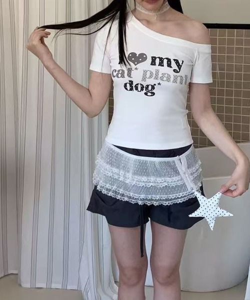 AsRiRe(アスリレイ)の「ハートロゴワンショルダーTシャツ(Tシャツ/カットソー・レディース・ホワイト・M)」の10枚目の写真