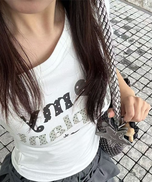 AsRiRe(アスリレイ)の「ハートロゴワンショルダーTシャツ(Tシャツ/カットソー・レディース・ホワイト・M)」の14枚目の写真