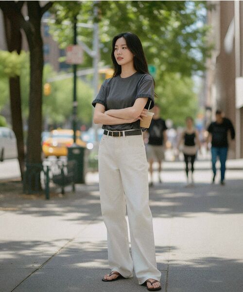 EXCONTAINER（エックスコンテナ）の「チェックレイヤードクロップハーフTシャツ (CHARCOAL)（Tシャツ/カットソー・メンズ・その他・MEDIUM/LARGE/X-LARGE）」の6枚目の写真