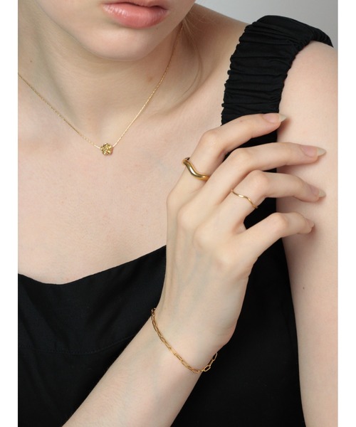 Bilan(ビラン)の「【BILAN】(金属アレルギー軽減)Slim Nuance Curve Ring/スリムニュアンスカーブリング(リング・レディース・ゴールド・FREE)」の5枚目の写真