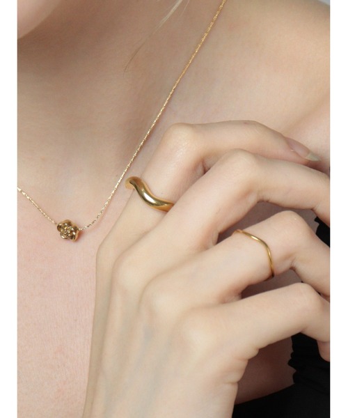 Bilan(ビラン)の「【BILAN】(金属アレルギー軽減)Slim Nuance Curve Ring/スリムニュアンスカーブリング(リング・レディース・ゴールド・FREE)」の9枚目の写真