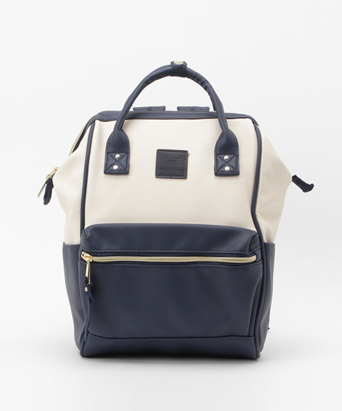 anello（アネロ）の「【anello】レトロ口金リュック ミニ（バックパック/リュック・レディース・ライトブラウン/ブラック/オフホワイト/ネイビー/ピンク・ONE SIZE）」の4枚目の写真