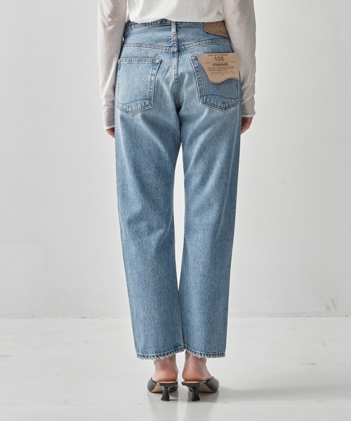 orSlow（オアスロウ）の「[orSlow/オアスロー]SHORT LENGTH 105 90s DENIM SKY BLUE/ZIPPER FLY（デニムパンツ・レディース・ライトブルー・0/1）」の12枚目の写真