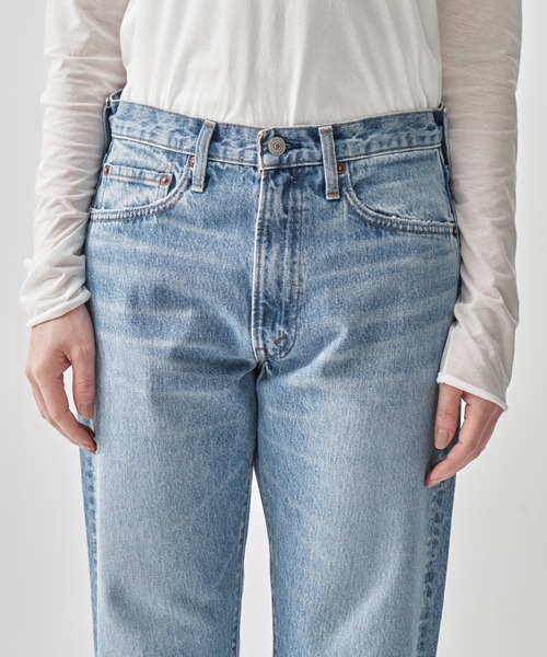 orSlow（オアスロウ）の「[orSlow/オアスロー]SHORT LENGTH 105 90s DENIM SKY BLUE/ZIPPER FLY（デニムパンツ・レディース・ライトブルー・0/1）」の4枚目の写真