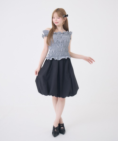 Rmine(アールマイン)の「シャーリングオフショルトップス(Tシャツ/カットソー・レディース・ブラック系その他/ブラック/ホワイト/レッド・FREE)」の22枚目の写真
