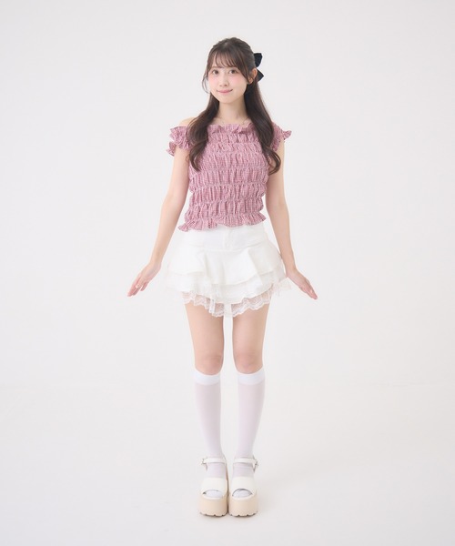 Rmine(アールマイン)の「シャーリングオフショルトップス(Tシャツ/カットソー・レディース・ブラック系その他/ブラック/ホワイト/レッド・FREE)」の14枚目の写真