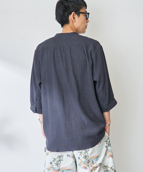 B.C STOCK(ベーセーストック)の「ヨウリュウシチブソデシャツ(シャツ/ブラウス・メンズ・ブルー系その他/ホワイト/ネイビー/ブラック・LARGE/MEDIUM)」の13枚目の写真