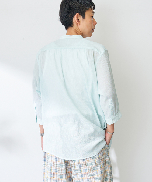 B.C STOCK(ベーセーストック)の「ヨウリュウシチブソデシャツ(シャツ/ブラウス・メンズ・ブルー系その他/ホワイト/ネイビー/ブラック・LARGE/MEDIUM)」の11枚目の写真