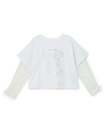 袖ラメチュール　2wayTシャツ