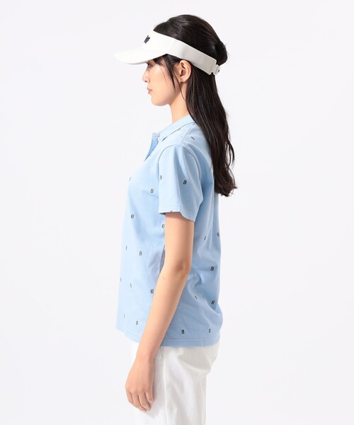 BEAMS GOLF(ビームスゴルフ)の「〈WOMEN〉ORANGE LABEL / B-Teeロゴ 総刺繍 ポロシャツ(ポロシャツ・レディース・サックスブルー/ホワイト系その他5・LARGE/MEDIUM/SMALL)」の8枚目の写真