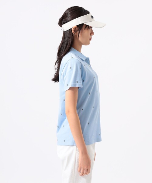 BEAMS GOLF(ビームスゴルフ)の「〈WOMEN〉ORANGE LABEL / B-Teeロゴ 総刺繍 ポロシャツ(ポロシャツ・レディース・サックスブルー/ホワイト系その他5・LARGE/MEDIUM/SMALL)」の9枚目の写真
