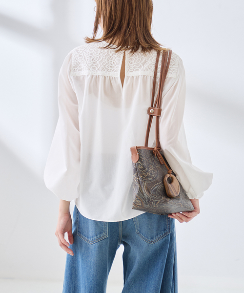 journal standard L'essage（ジャーナルスタンダードレサージュ）の「ボイルレースブラウス（シャツ/ブラウス・レディース・ホワイト/ブラック・FREE）」の12枚目の写真