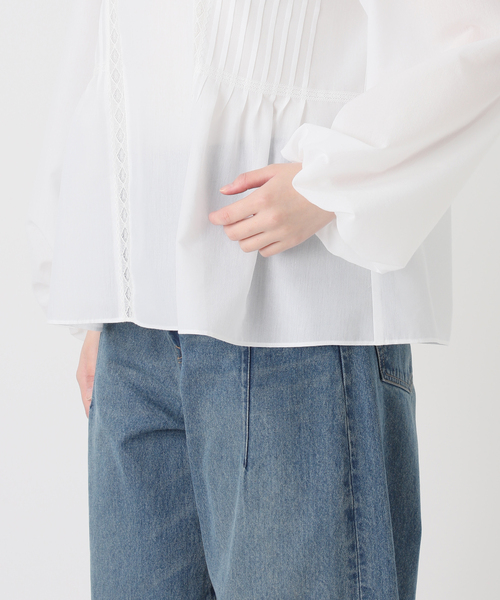journal standard L'essage（ジャーナルスタンダードレサージュ）の「ボイルレースブラウス（シャツ/ブラウス・レディース・ホワイト/ブラック・FREE）」の21枚目の写真