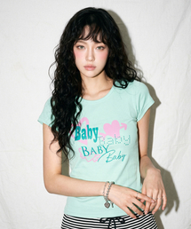 BABY ボートネックスリム半袖Tシャツ [ミント]