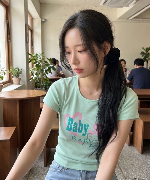 THE GREEN LAB（ザグリーンラボ）の「BABY ボートネックスリム半袖Tシャツ [ミント]（Tシャツ/カットソー・レディース・その他・FREE）」の18枚目の写真