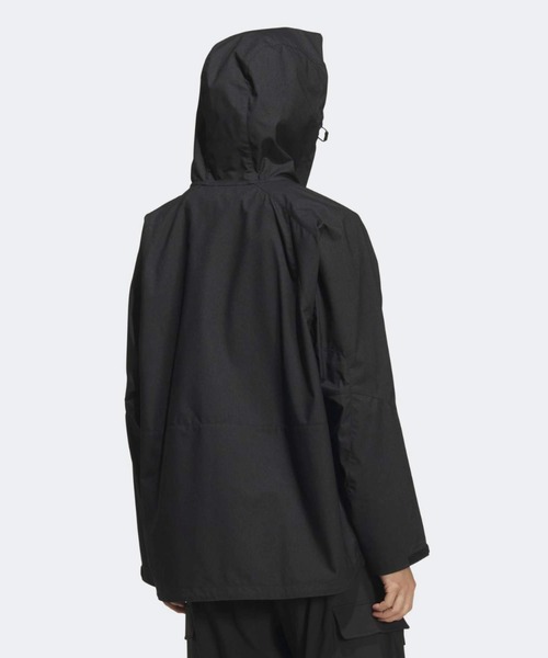 adidas(アディダス)の「シティエスケープ ルーズフィット デニム 2レイヤー ウーブン パーカー ジャケット / アディダス adidas(ブルゾン・メンズ・ブラック・XX-LARGE/3XL/LARGE/MEDIUM/SMALL/X-LARGE)」の2枚目の写真