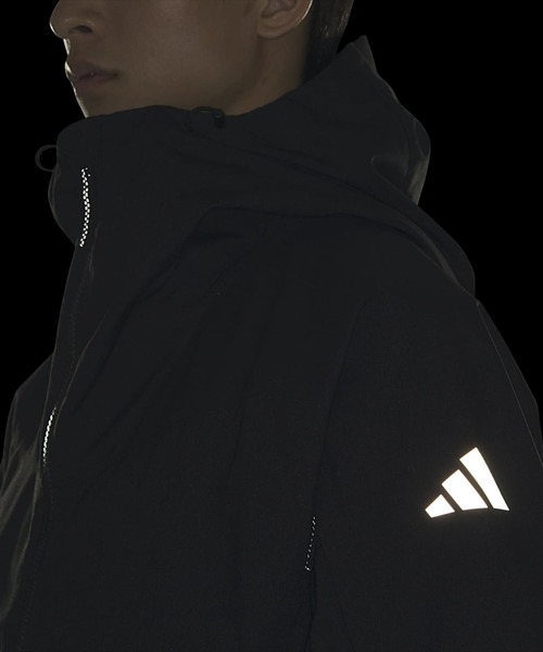 adidas(アディダス)の「シティエスケープ ルーズフィット デニム 2レイヤー ウーブン パーカー ジャケット / アディダス adidas(ブルゾン・メンズ・ブラック・XX-LARGE/3XL/LARGE/MEDIUM/SMALL/X-LARGE)」の6枚目の写真