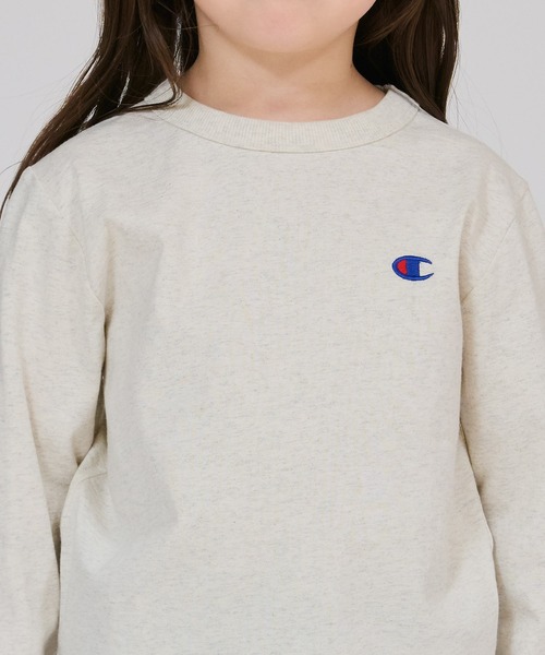 Champion(チャンピオン)の「【Champion/チャンピオン】キッズ ベーシック ロングスリーブTシャツ(ワンピース・キッズ・オフホワイト/グレー/その他30/オートミール/ブラック/オレンジ/ネイビー・130/150/160/100/110/120/140)」の8枚目の写真