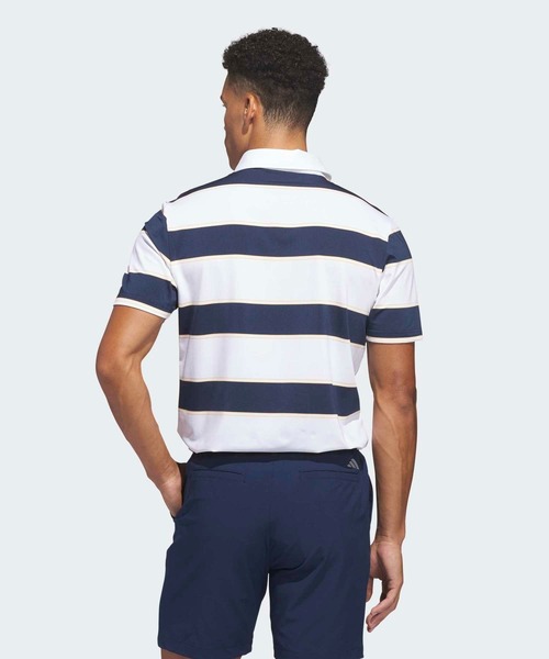 adidas（アディダス）の「アルティメット365+ ジャンボ ストライプ クライマクール ポロシャツ【adidas Golf/アディダスゴルフ】（ポロシャツ・メンズ・ホワイト×ブルー・XX-LARGE/3XL/LARGE/MEDIUM/SMALL/X-LARGE）」の2枚目の写真