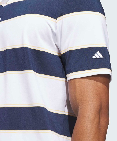 adidas（アディダス）の「アルティメット365+ ジャンボ ストライプ クライマクール ポロシャツ【adidas Golf/アディダスゴルフ】（ポロシャツ・メンズ・ホワイト×ブルー・XX-LARGE/3XL/LARGE/MEDIUM/SMALL/X-LARGE）」の4枚目の写真