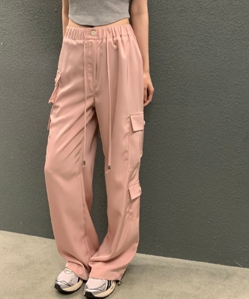 FAVORITO(ファヴォリート)の「ドローコードリングリラックスパンツ(その他パンツ・レディース・ベージュ/グレー/ピンク・F)」の3枚目の写真