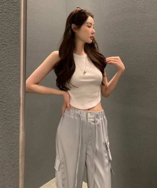 FAVORITO(ファヴォリート)の「ドローコードリングリラックスパンツ(その他パンツ・レディース・ベージュ/グレー/ピンク・F)」の9枚目の写真