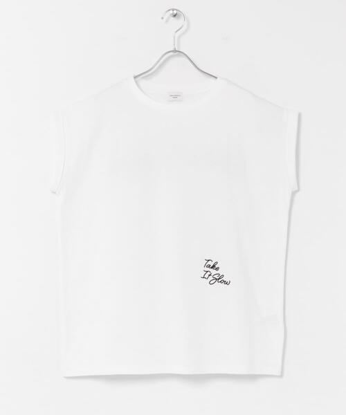 URBAN RESEARCH DOORS(アーバンリサーチドアーズ)の「刺繍ロゴTシャツ(Tシャツ/カットソー・レディース・チャコールグレー/オフホワイト・FREE)」の13枚目の写真