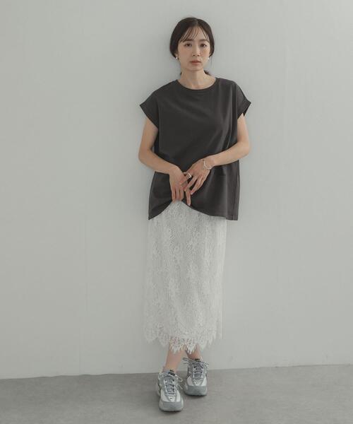 URBAN RESEARCH DOORS(アーバンリサーチドアーズ)の「刺繍ロゴTシャツ(Tシャツ/カットソー・レディース・チャコールグレー/オフホワイト・FREE)」の21枚目の写真