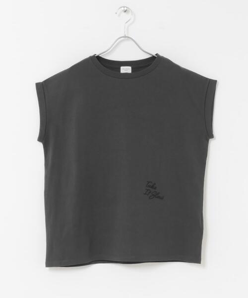 URBAN RESEARCH DOORS(アーバンリサーチドアーズ)の「刺繍ロゴTシャツ(Tシャツ/カットソー・レディース・チャコールグレー/オフホワイト・FREE)」の22枚目の写真