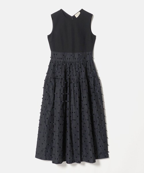 UNITED ARROWS(ユナイテッドアローズ)の「ドットリボン カットジャガード ワンピース ‐ウォッシャブル‐(ワンピース・レディース・ブラック/ネイビー・36/38)」の19枚目の写真