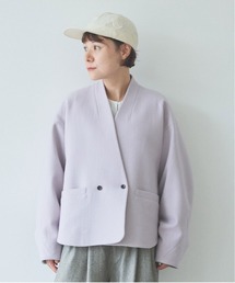 yuni（ユニ　）の「super100 Wool cocoon double jacket（テーラードジャケット・レディース）」