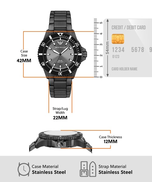 EMPORIO ARMANI（エンポリオアルマーニ）の「エンポリオ・アルマーニ 腕時計 メンズ アナログ ステンレス AR11831（アナログ腕時計・メンズ・ブラック・FREE）」の5枚目の写真