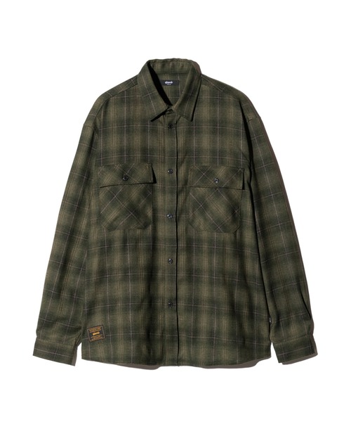 glamb(グラム)の「Mixture Check Shirt / ミクスチャーチェックシャツ(シャツ/ブラウス・メンズ・グリーン/ブラウン・M/L/S)」の3枚目の写真