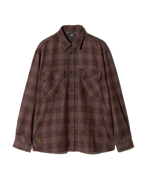 glamb(グラム)の「Mixture Check Shirt / ミクスチャーチェックシャツ(シャツ/ブラウス・メンズ・グリーン/ブラウン・M/L/S)」の5枚目の写真