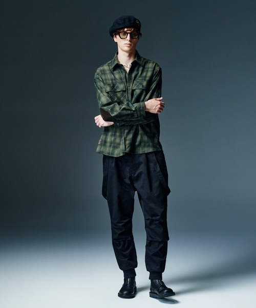 glamb(グラム)の「Mixture Check Shirt / ミクスチャーチェックシャツ(シャツ/ブラウス・メンズ・グリーン/ブラウン・M/L/S)」の10枚目の写真